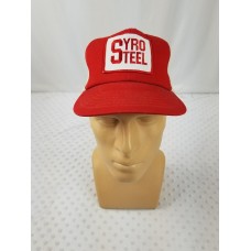 Vintage Syro Steel Mill Patch Snapback Trucker Hat Red White  eb-45291509